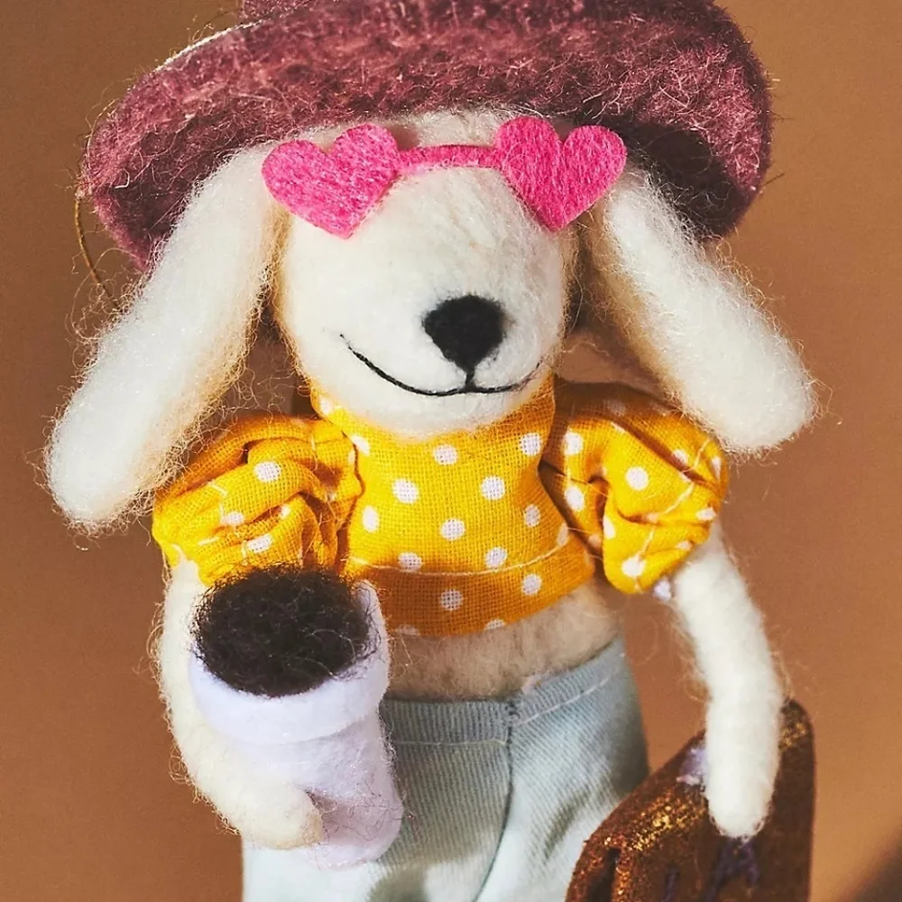 Nwt Anthropologie Travel Poodle Los Angeles  Christmas Ornament - Picture 2 of 2